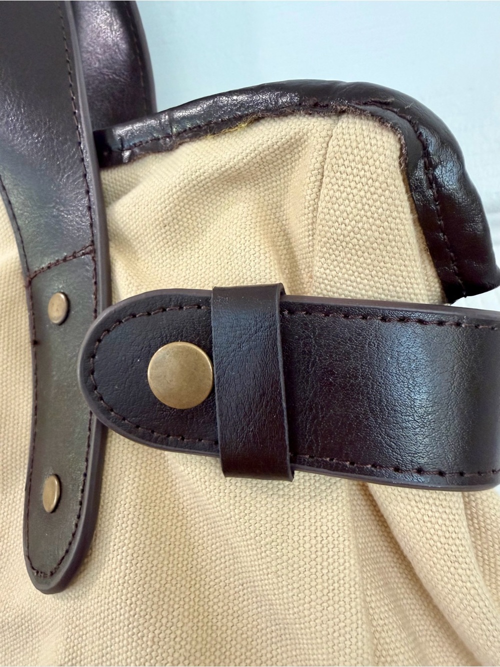 Harry Potter Hogwarts Railways Canvas Tote Genuine Leather Trim Dark Academia - Picture 5 of 12